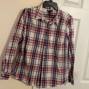 Long sleeve plaid bottom down